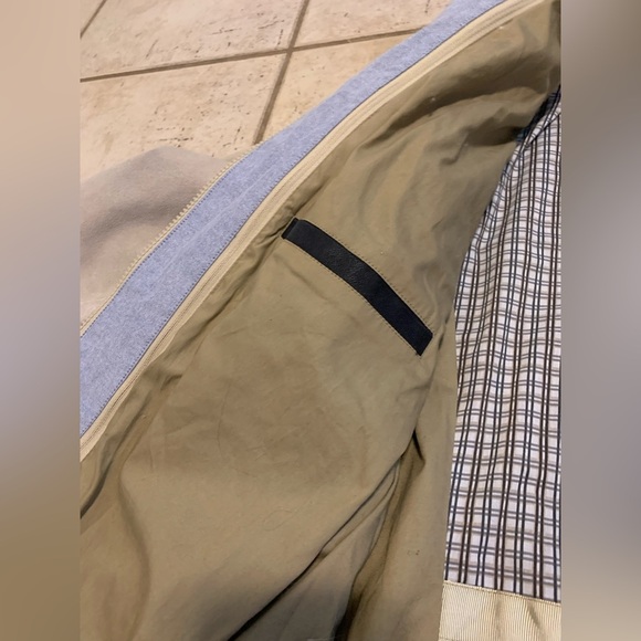 Blink Genuine Leather Colorblock Jacket XL Black Suede & Beige Hooded Parka - Picture 6 of 16